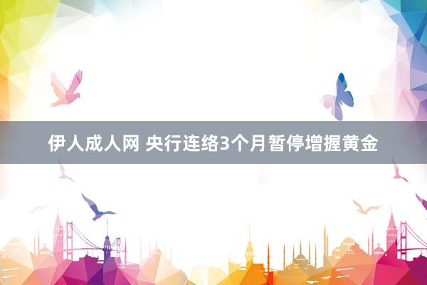 伊人成人网 央行连络3个月暂停增握黄金