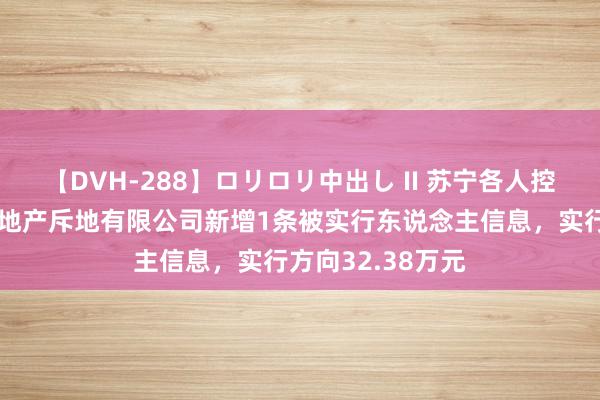 【DVH-288】ロリロリ中出し II 苏宁各人控股的南京浦东房地产斥地有限公司新增1条被实行东说念主信息，实行方向32.38万元
