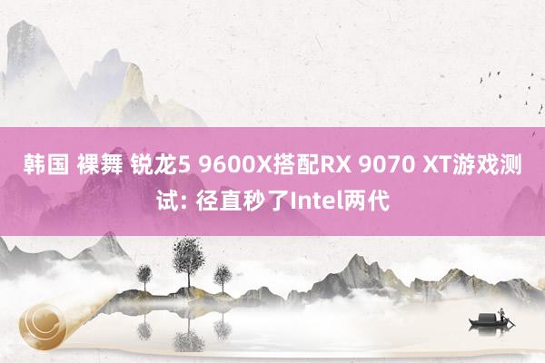 韩国 裸舞 锐龙5 9600X搭配RX 9070 XT游戏测试: 径直秒了Intel两代